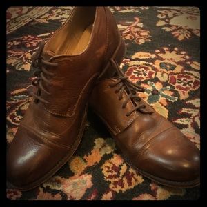 Brown Frye Leather Oxford Shoes